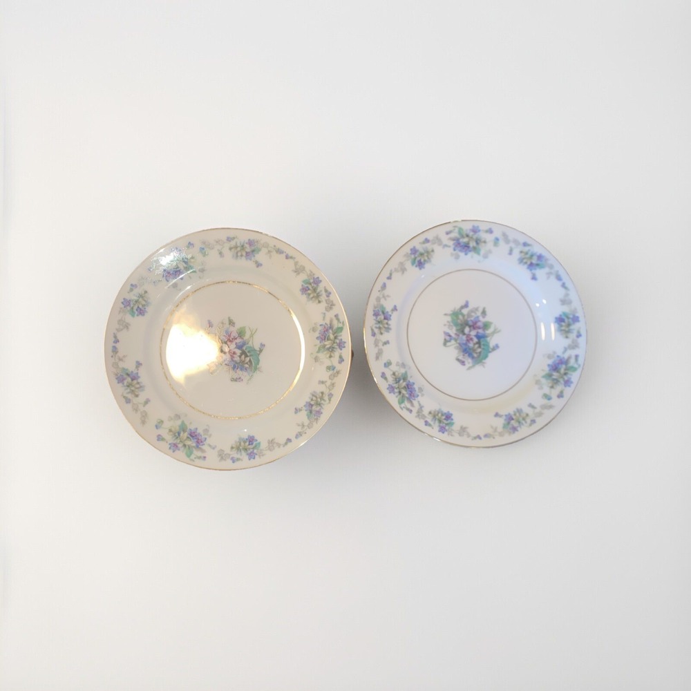 2 Noritake Violette Bread Butter Plate - 6 3/8 3054 Floral Lillie Replacement